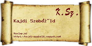 Kajdi Szebáld névjegykártya